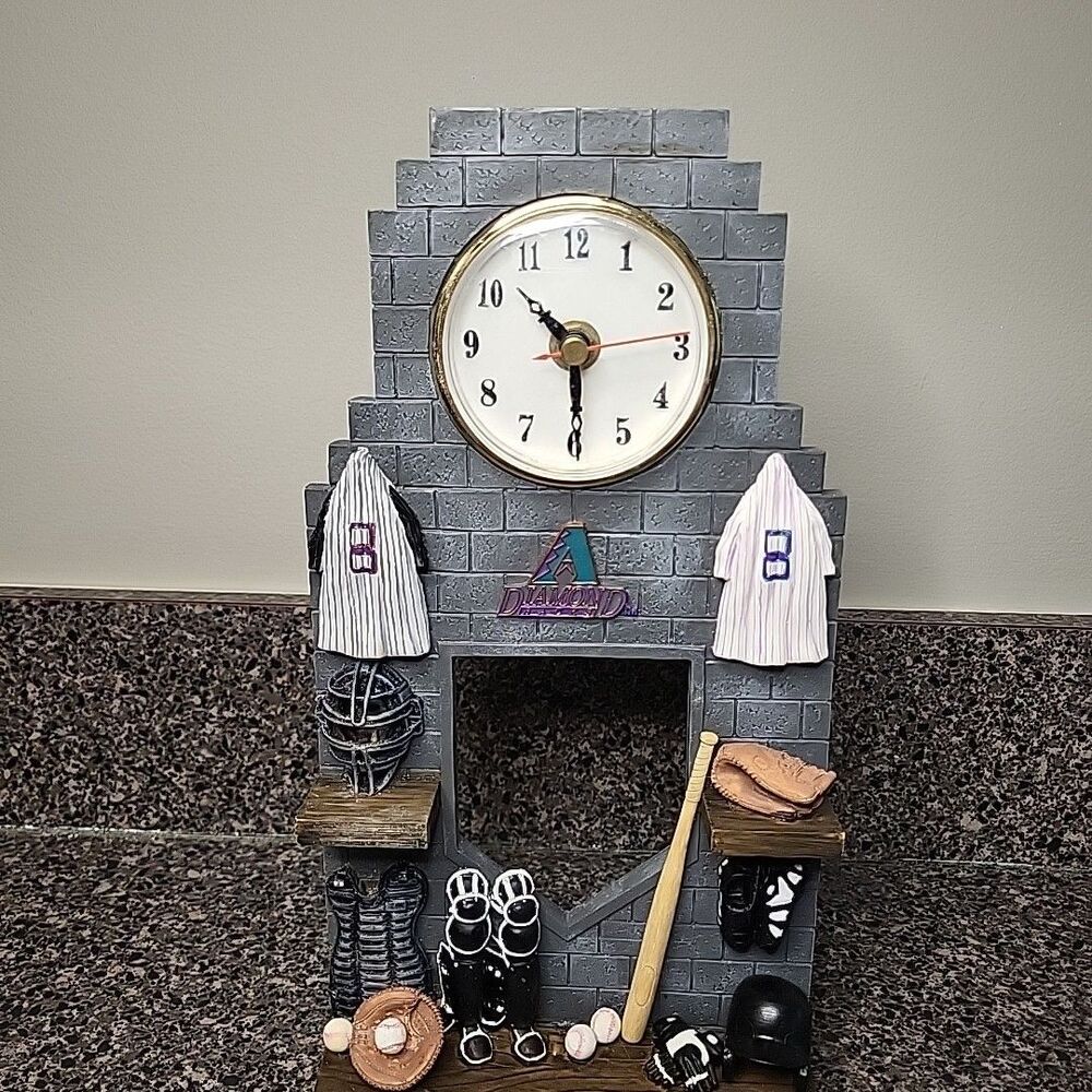 Arizona Diamondbacks Baseball Resin Locker Room‎ Clock 2002 Mancave Decor